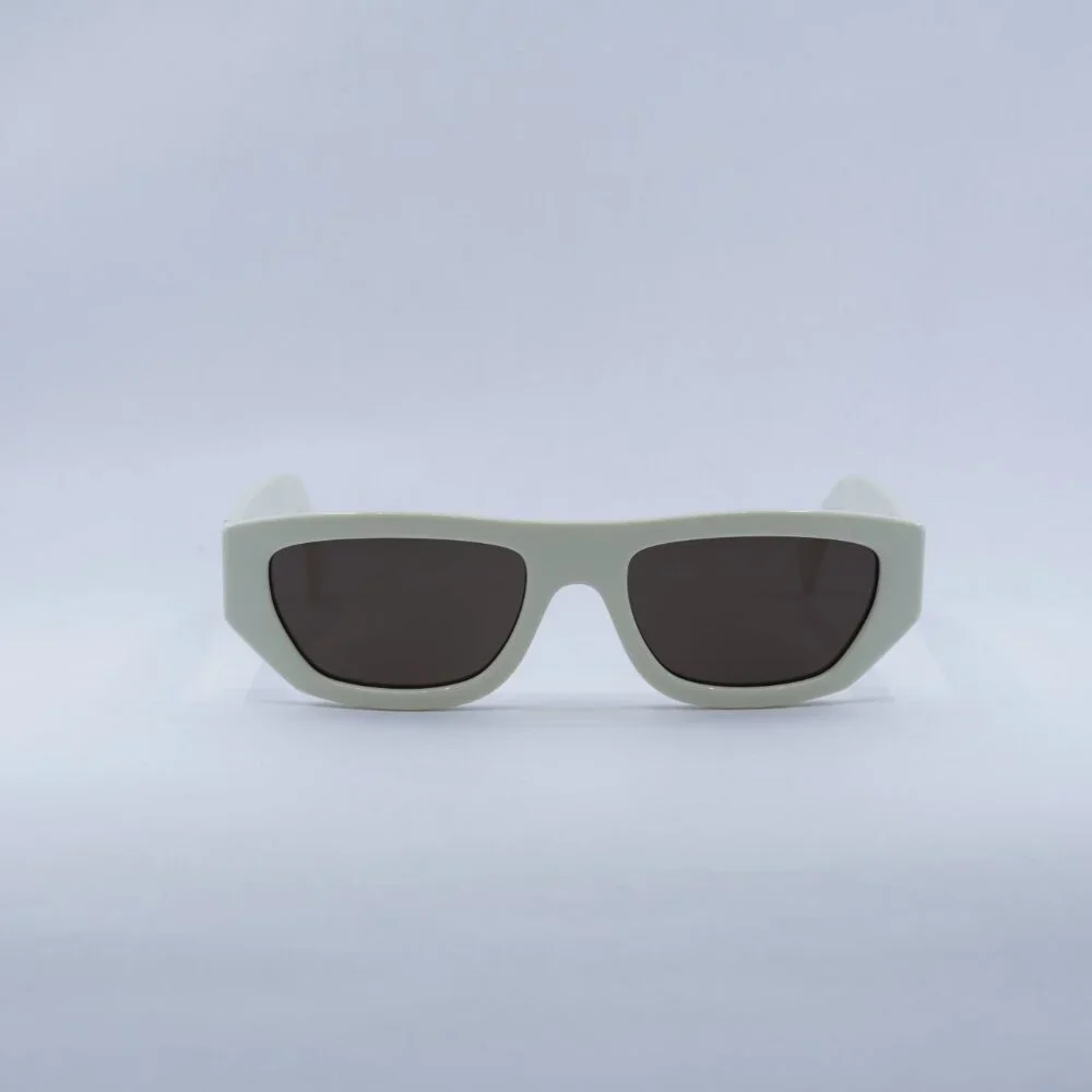 Gucci GG1134S 003 Sunglasses Ivory Rectangle Frame, Brown Lenses